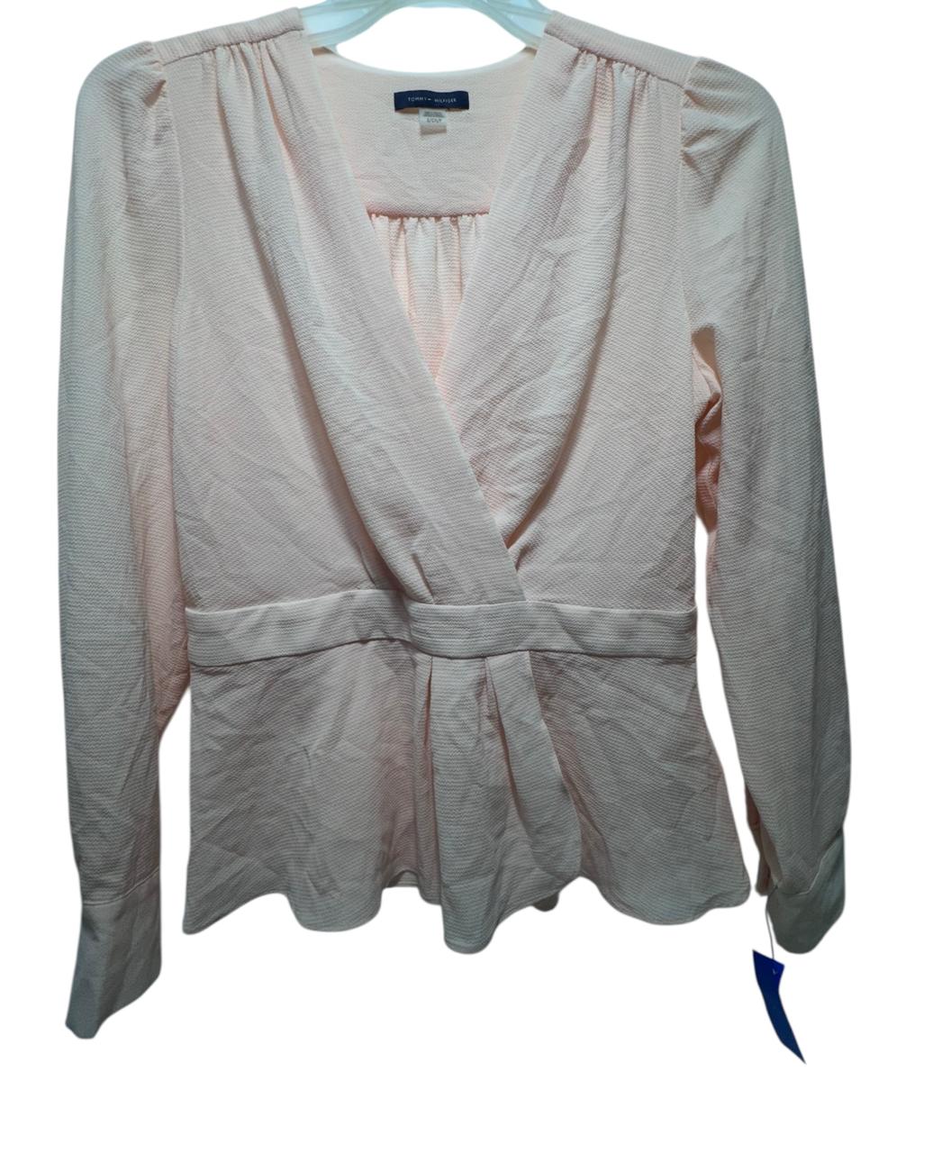 BLUSA  TOMMY PALO ROSA CON MANGAS