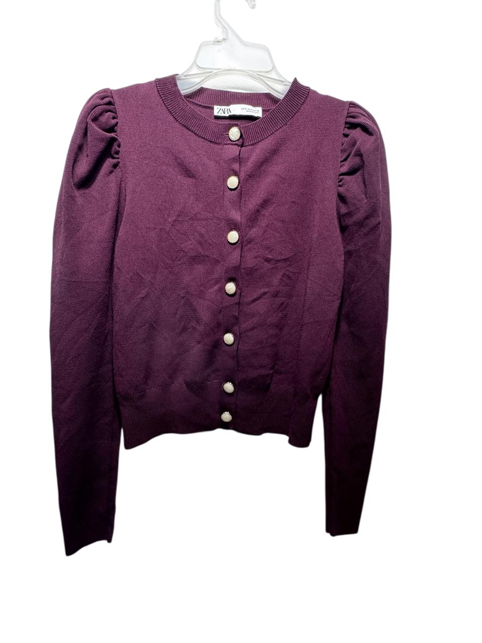 Blusa   zara Vino con mangas