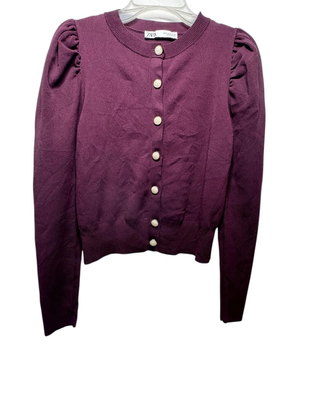 Blusa   zara Vino con mangas